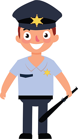 警卫卡通头像男生