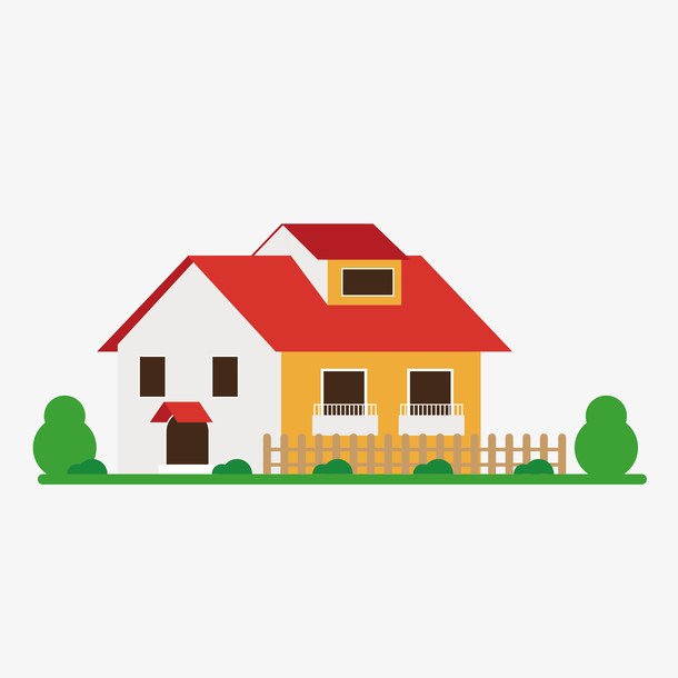 普通平房设计图案素材免费下载_觅元素