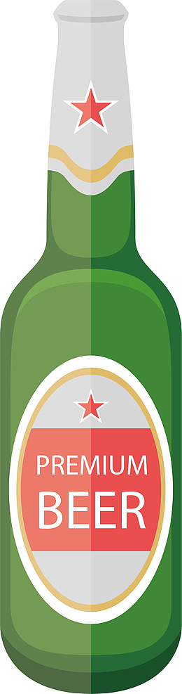 德宝啤酒手绘卡通素材