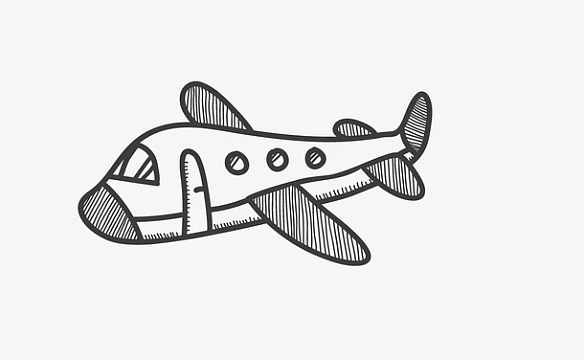 卡通简约黑白物体插画小清新