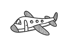 卡通简约黑白物体插画小清新