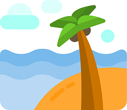 海滩椰子树