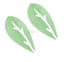 简约插画小叶子