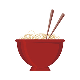 红色面碗