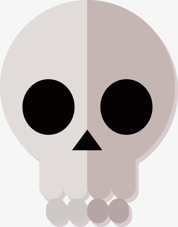 简约白色骷髅头