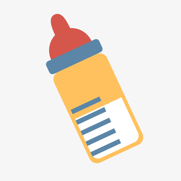 卡通扁平化奶瓶设计