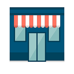 扁平化商店设计矢量图