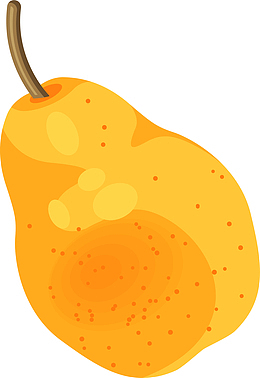 黄色鸭梨设计素材