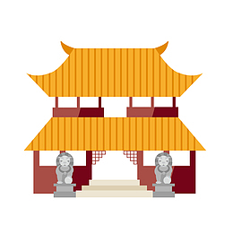 卡通古代建筑物设计