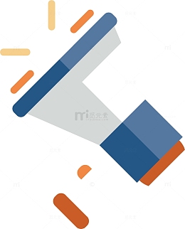 彩色喇叭免抠图标