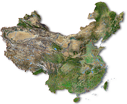 中国卫星影像整合大图