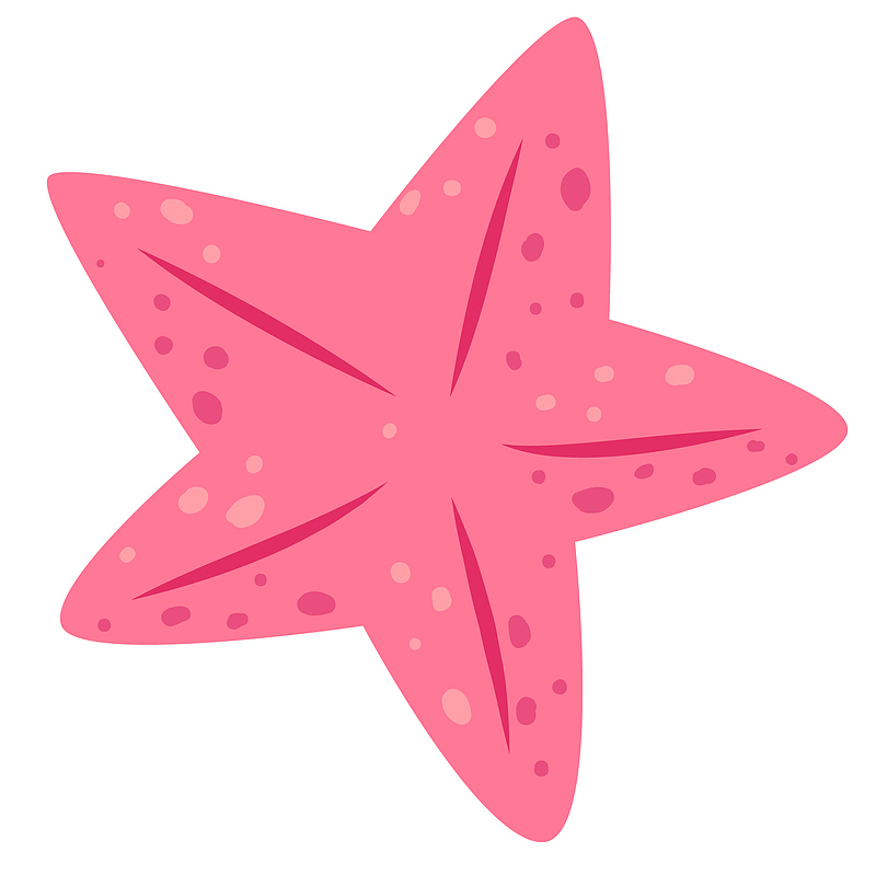 粉红色的海星设计矢量图