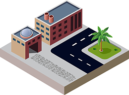 矢量空旷的街道房屋图