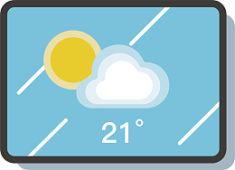扁平化可爱卡通天气图标