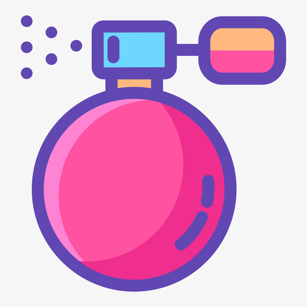 彩色手绘圆弧喷雾元素免抠素材免费下载_觅元素51yuansu.com