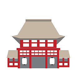 扁平化宏伟复古建筑物