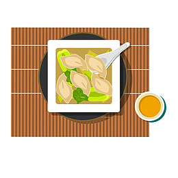 灰色蔬菜盘子元素