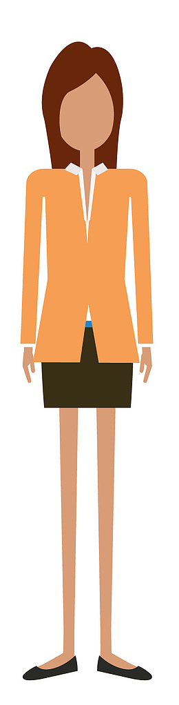 矢量卡通扁平化候选人女人png
