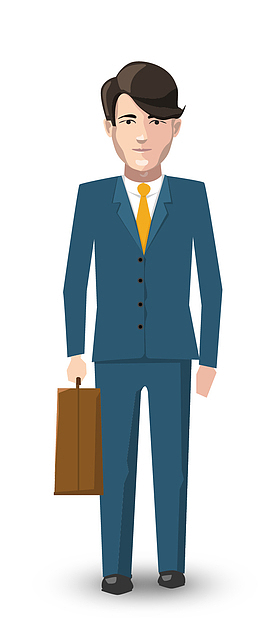 矢量卡通男人扁平化候选人png
