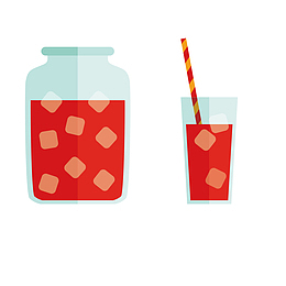 上宽下窄的圆形玻璃杯里一杯扁平