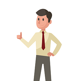 扁平化招聘人物卡通