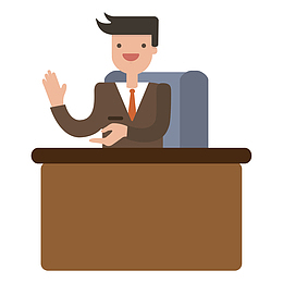 扁平化招聘人员插画