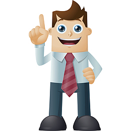 扁平化招聘人物卡通