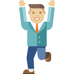 扁平化招聘人物卡通