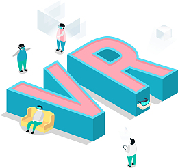 矢量3D扁平化设计全息图立体字