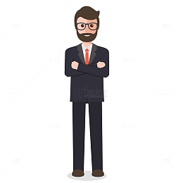 扁平化商务男性人物设计