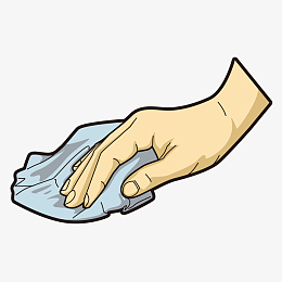 手拿抹布矢量素材