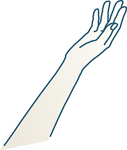 伸出的右手矢量图