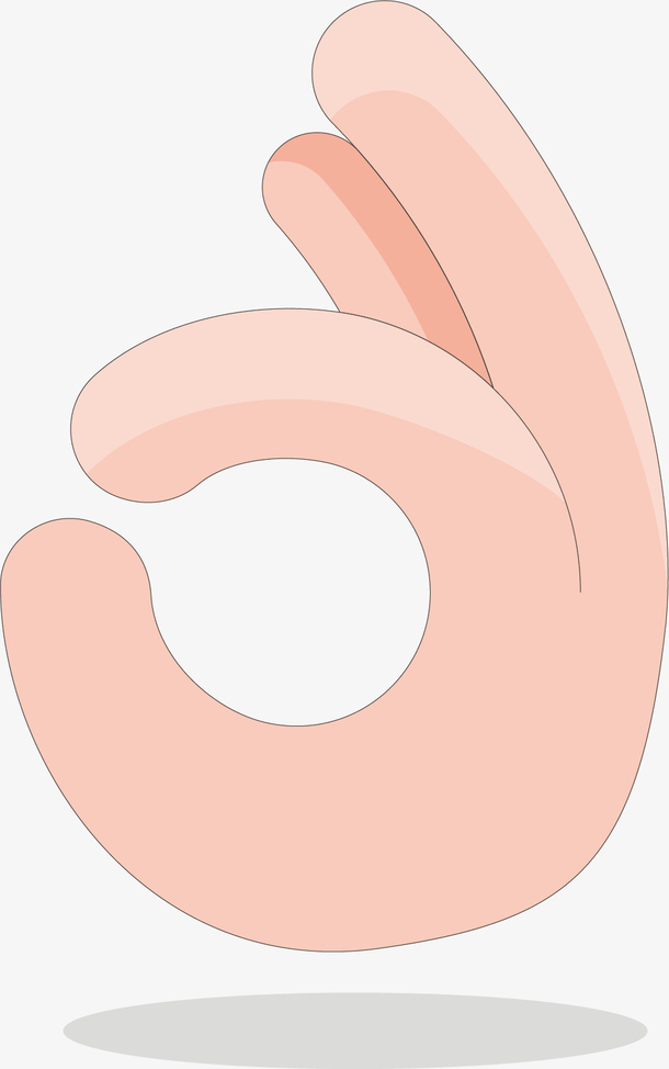 矢量图仿真ok手势图