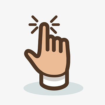 简约卡通手指点击矢量图标免抠图