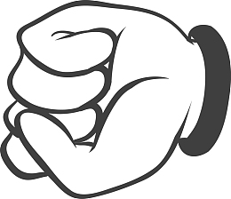 卡通握紧的拳头png图