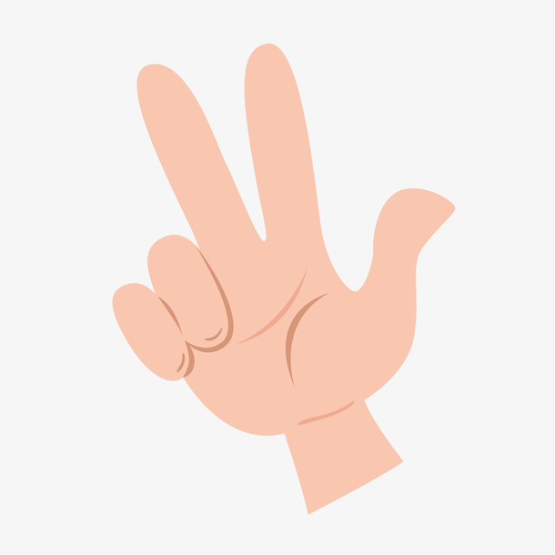 创意矢量剪刀手手指素材免费下载_觅元素