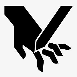 象形图切割切断的手指或手叶片s