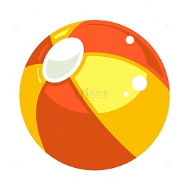 卡通皮球设计矢量图