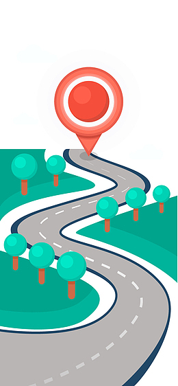 导航路面定位矢量图