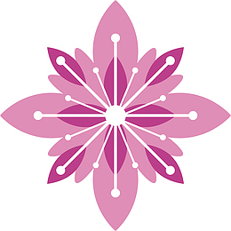 桃花花瓣水墨桃花