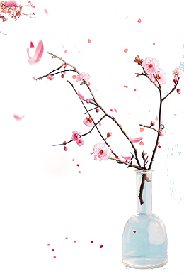 粉色浪漫桃花装饰图案
