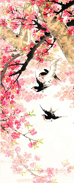 桃花春燕