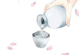 桃花与美酒