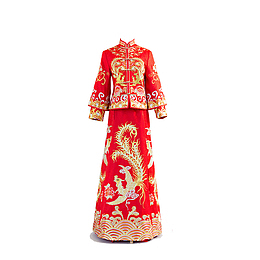 中式婚礼龙凤褂新娘礼服嫁衣
