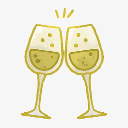 交杯酒pngpng品酒师卡通图像pngpng礼物背景aipngpng手绘卡通精美一杯
