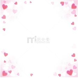 爱心边框矢量免费下载