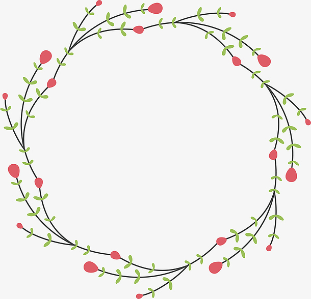 小清新树枝边框