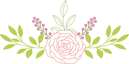 简约山茶标题框