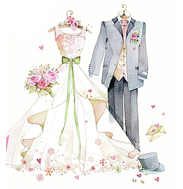 浪漫手绘表白日婚礼婚庆