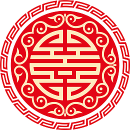 红色中国风喜字装饰